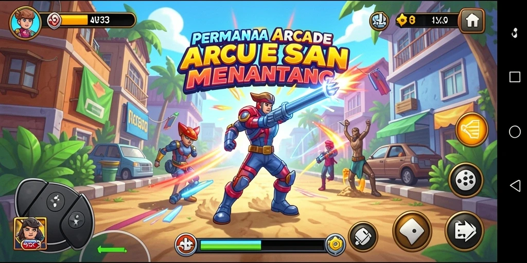 Tampilan gameplay seru dan penuh warna dari ABC33.