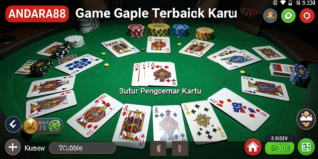Tampilan gameplay seru dalam permainan Gaple.