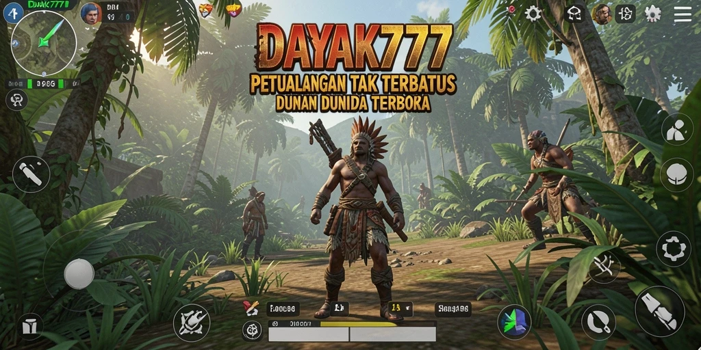 Tampilan gameplay seru dan luas dari DAYAK777.