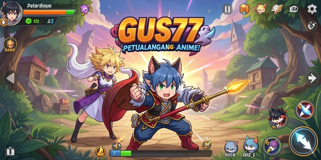 Tampilan gameplay menakjubkan di dunia anime GUS77.
