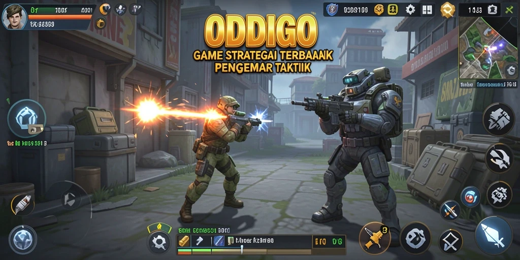 Screenshot gameplay ODDIGO yang penuh taktik dan strategi.