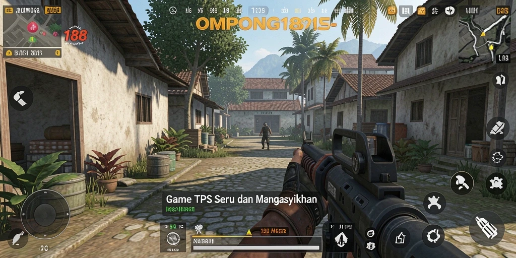 Screenshot gameplay OMPONG188 yang menampilkan pertempuran TPS yang seru.