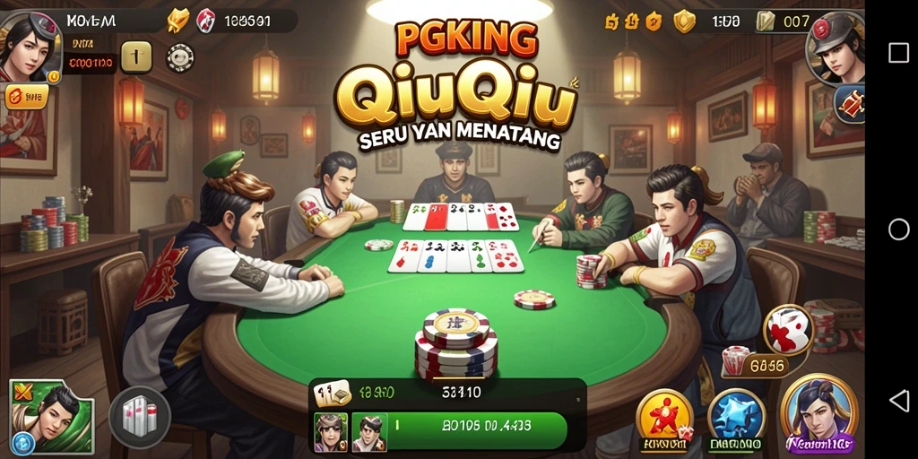 Screenshot PGKING menampilkan gameplay QiuQiu yang menarik dan interaktif.
