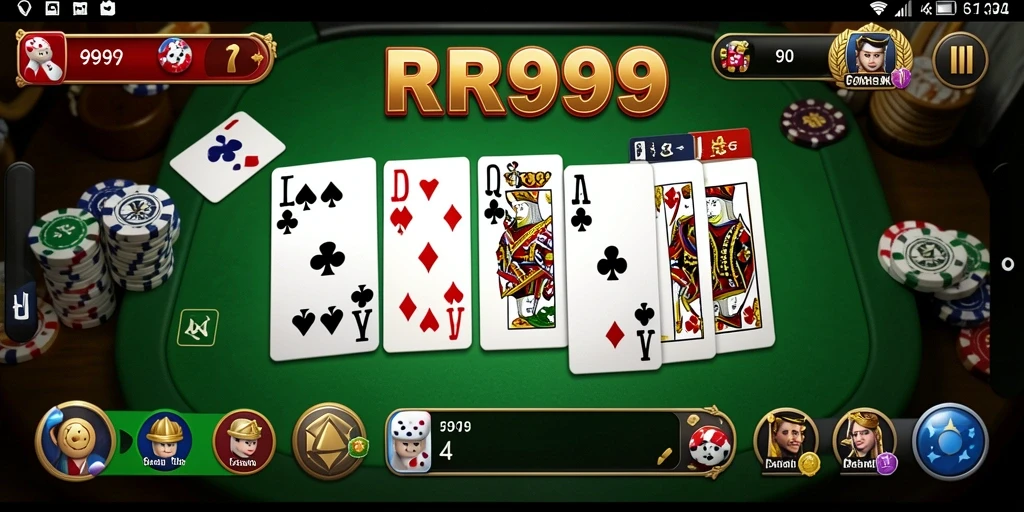 Screenshot gameplay RR999 menampilkan aksi seru permainan Domino.