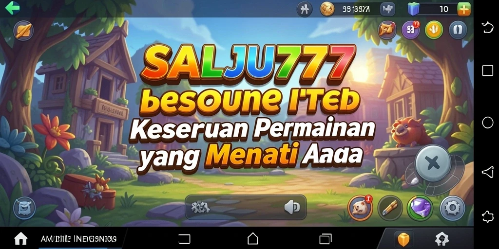 Tampilan interaktif gameplay SALJU777 yang menyenangkan dan santai.