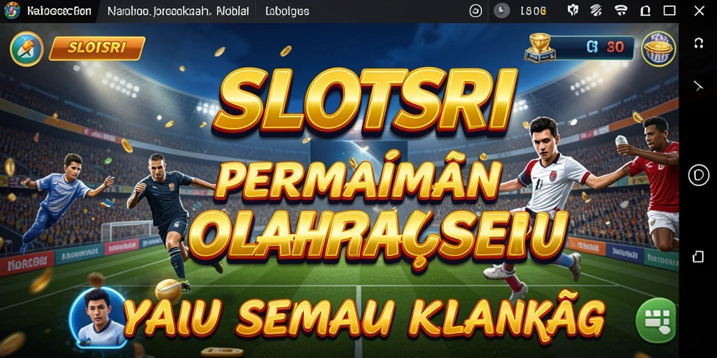 Screenshot gameplay SLOTSRI dengan tampilan seru dari pertandingan olahraga.