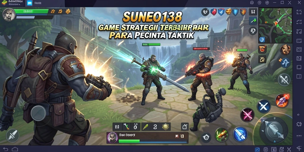 Tangkapan layar gameplay <strong>SUNEO138</strong> yang menampilkan pertempuran strategis dan elemen taktis.
