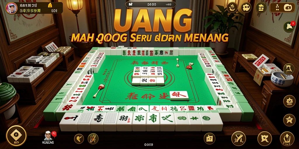 Tampilan permainan Mahjong yang seru dan menantang di UANG.