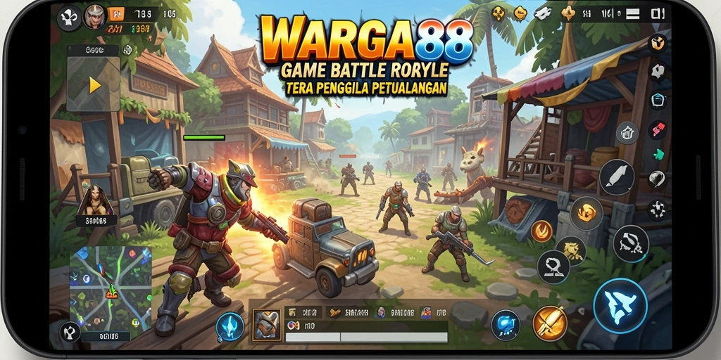 Tampilan gameplay seru dalam WARGA88, pertarungan yang mendebarkan.